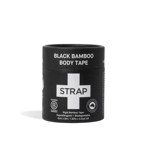 Patch strap black bamboo body tape